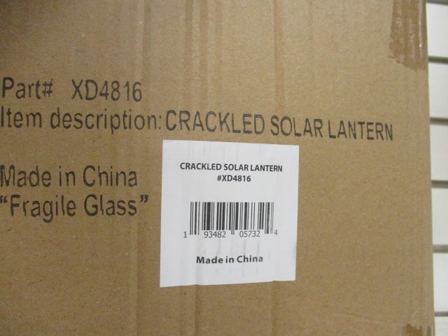 Crackle Glass Solar Lantern (New) - 5