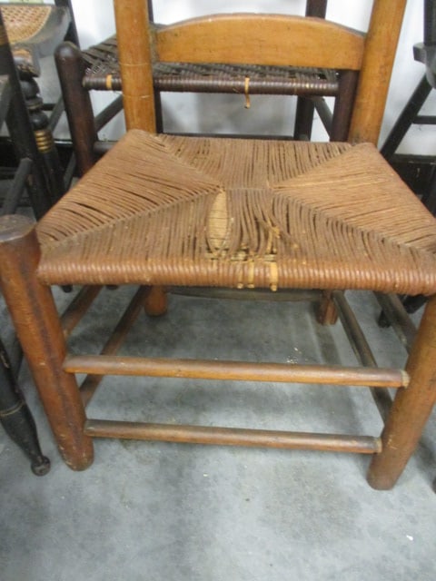Rush Seat Ladder Back Chair & Woven Seat Ladder Chair - 2
