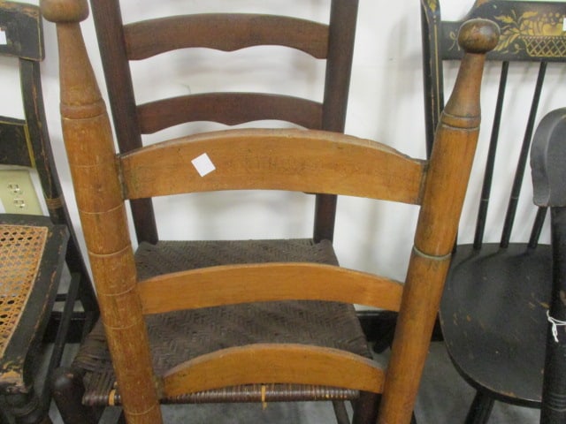 Rush Seat Ladder Back Chair & Woven Seat Ladder Chair - 4