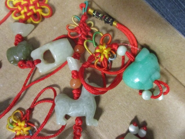 Carved Jade or Green stone Chinese Zodiac Charms - 2