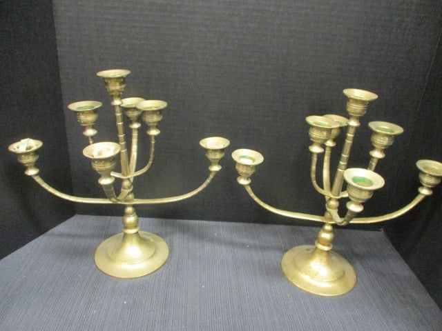 Brass Candleabras (Lot of 2): 11"