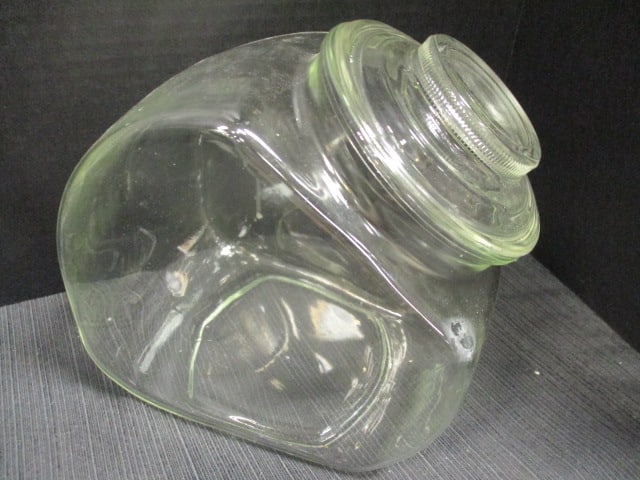 2 Vtg. Glass Countertop Candy Jars - 4