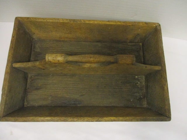 Primitive Wood Cutlery Caddy w/Handle - 2