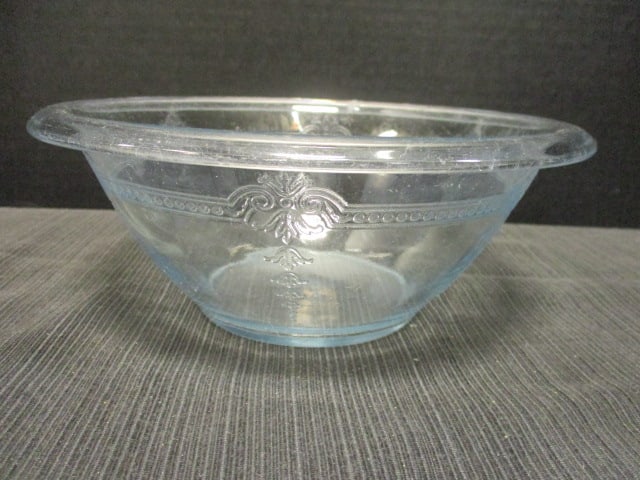 Fireking Blue Glass Mixing Bowl: 8 1/2"