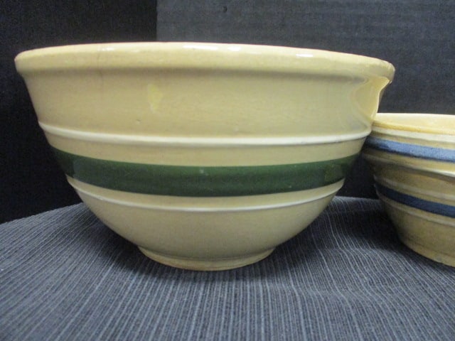 Lot of 4 Bowls-Mason Cash 4 1/2", USA 5", Blue Swirl 5 1/2", - 6