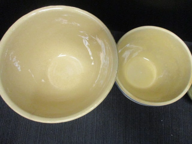 Lot of 4 Bowls-Mason Cash 4 1/2", USA 5", Blue Swirl 5 1/2", - 7
