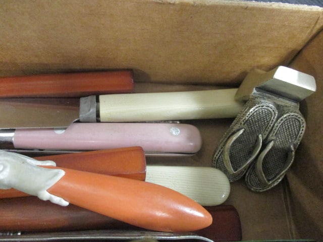 Bakelite Handle Knives, forks, misc. Grouping - 3