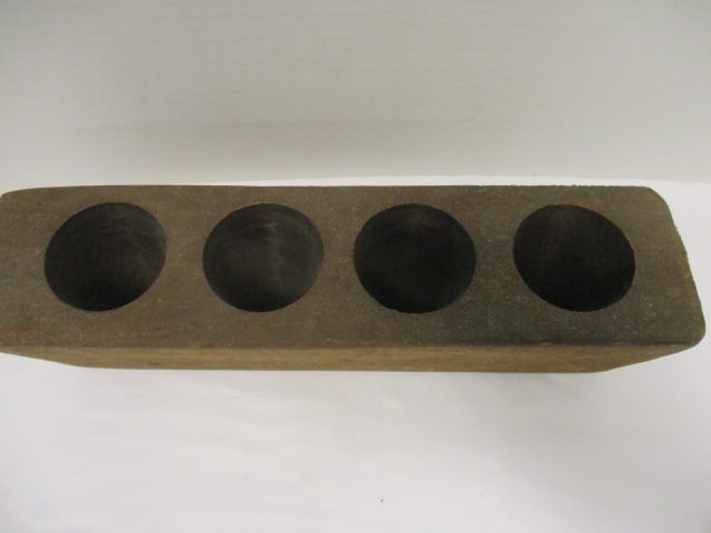 4 Hole Wood Sugar Mold Candle Holder - 2