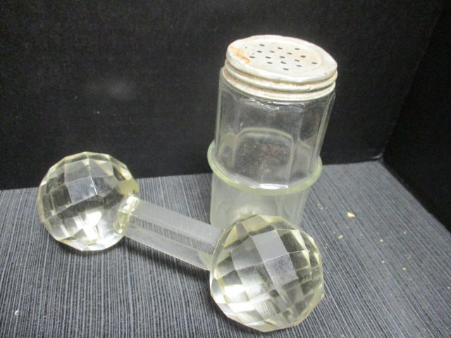 Vtg. Recipe Boxes, Vtg. Shakers, Crystal Knife Rest - 10