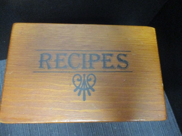 Vtg. Recipe Boxes, Vtg. Shakers, Crystal Knife Rest - 6