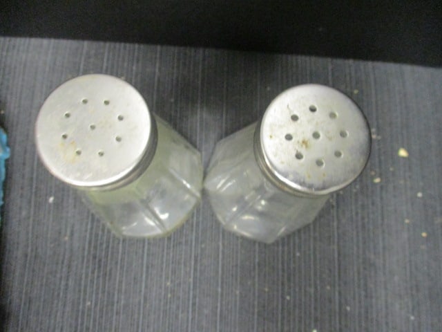 Vtg. Recipe Boxes, Vtg. Shakers, Crystal Knife Rest - 9