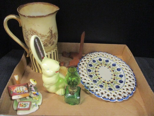 Rabbit Rare Thermometer, Ceramic Creamer, Oval Plate, etc.: See all Pictures