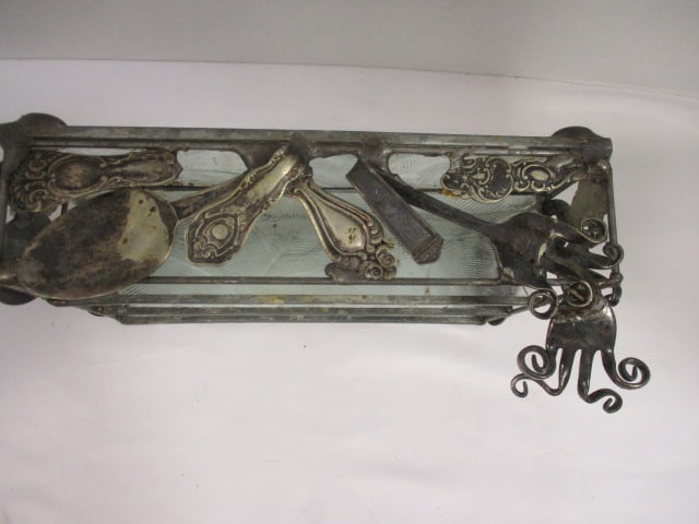 Silverplate Platter, Serving Dish, Metal Flatware Holder - 3