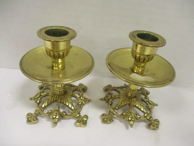 Brass Candlestick Grouping - 3