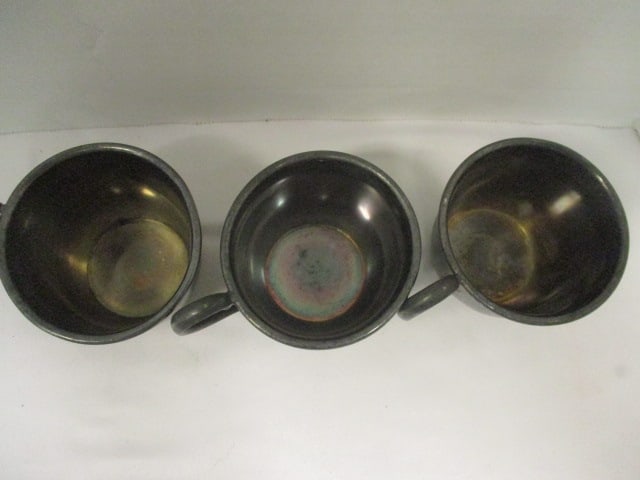 Peerless Silver Co. (Lot of 3) Pewter Mugs, Barbour Bros. Bowl, - 5