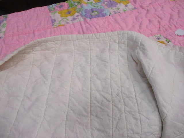 Patchwork Quilt w/Floral Squares - 3