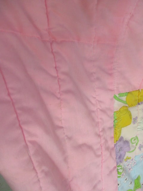 Patchwork Quilt w/Floral Squares - 4
