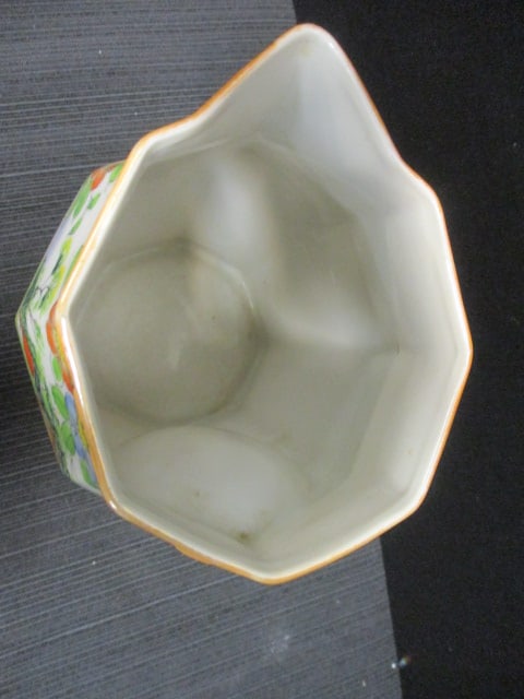 Red Letter Japan Handpainted Lusterware Octagonal Pitcher - 3