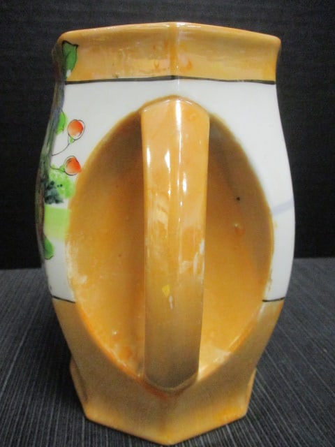 Red Letter Japan Handpainted Lusterware Octagonal Pitcher - 4