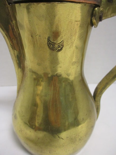Antique Brass Dallah Coffee Pot - 2