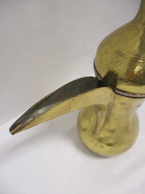 Antique Brass Dallah Coffee Pot - 4