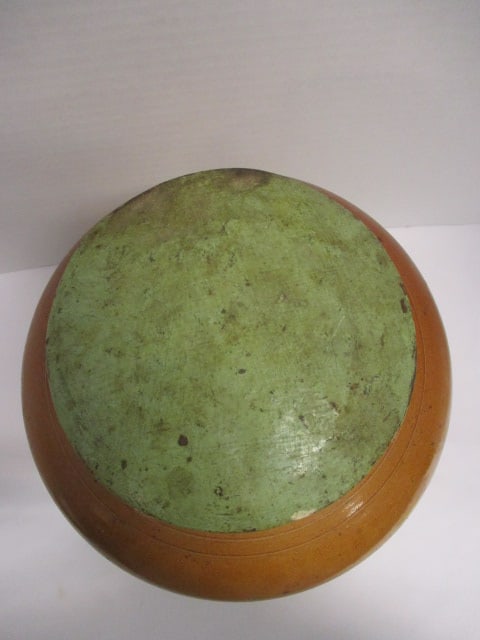 Honey Glazed Southern Folk Art Potery Jar w/Metal Lid - 3