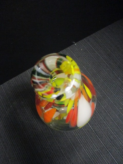 Handblown 7" Art Glass Swirl Vase & Mid Century Jack in the pulpit Vase (8 1/2") - 3
