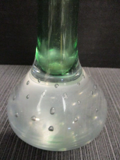 Handblown 7" Art Glass Swirl Vase & Mid Century Jack in the pulpit Vase (8 1/2") - 6