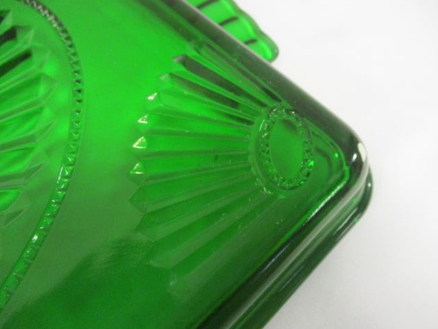 Avon Emerald Accent Green Glass Tray - 4