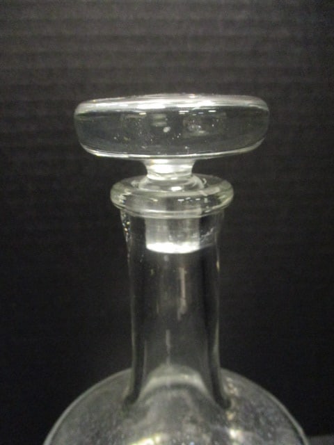 Dartington Style Crystal Decanter w/Flat Top Stopper - 4