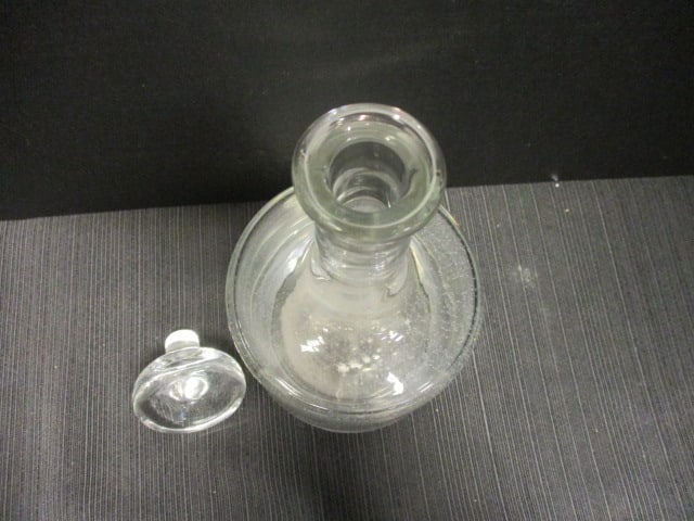 Dartington Style Crystal Decanter w/Flat Top Stopper - 5