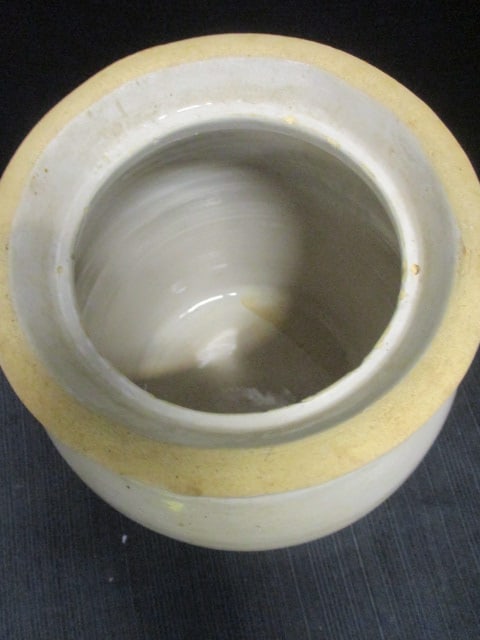 Stoneware Rustic Pottery Crock w/Lid - 3