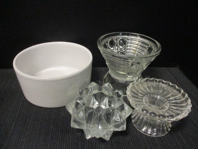 Water Pitcher, Misc. Glassware Grouping - 6