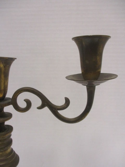 Brass 3 Arm Candleabra - 2