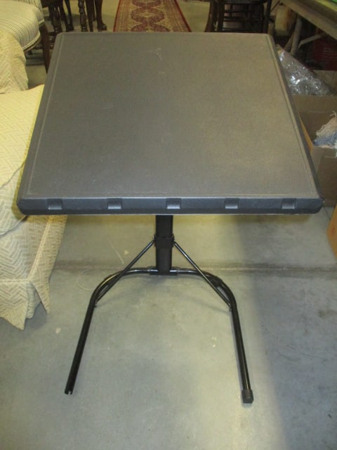 Adjustable Height Folding Tray Table: .