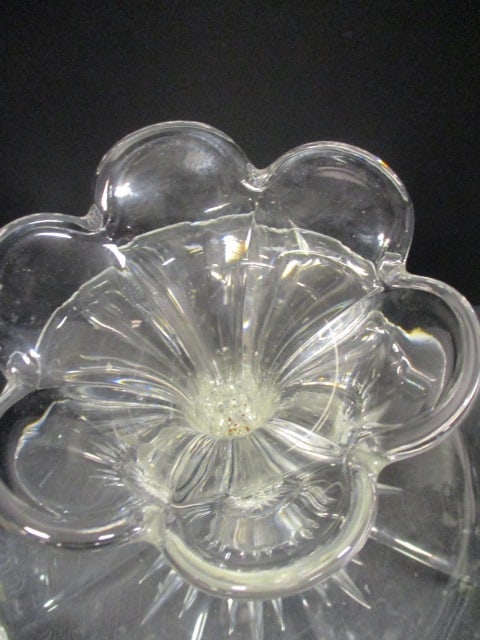 Hexagonal Base Pedestal w/Starburst Pattern Epergne Centerpiece - 5