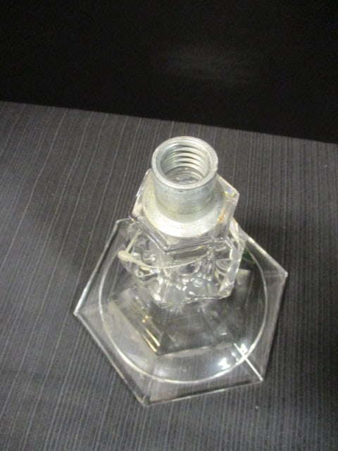 Hexagonal Base Pedestal w/Starburst Pattern Epergne Centerpiece - 6
