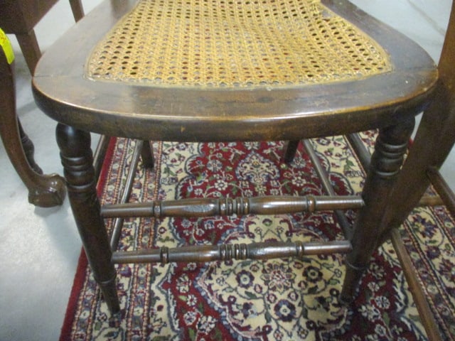 Two vintage cane seat side chairs - 5