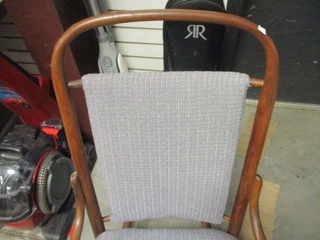 Vintage Bent Wood Rocker w/ Uphpolstered Seat/Back - 5