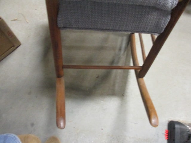 Vintage Bent Wood Rocker w/ Uphpolstered Seat/Back - 6