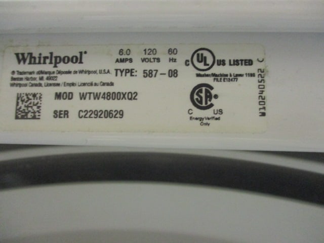 Whirlpool Top Load, center Aggitator Washer - 6