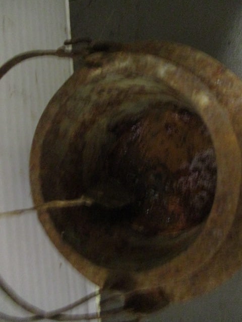 Antique Cast Iron 2-Piece Melting Pot - 2