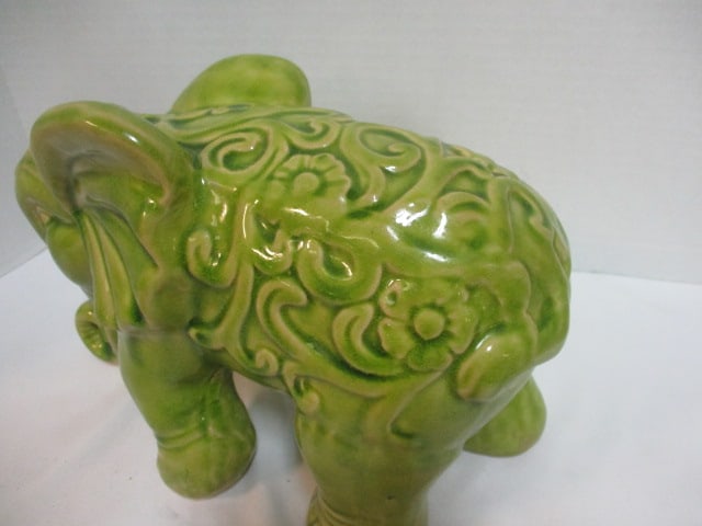 Pottery Green Elephant - 2