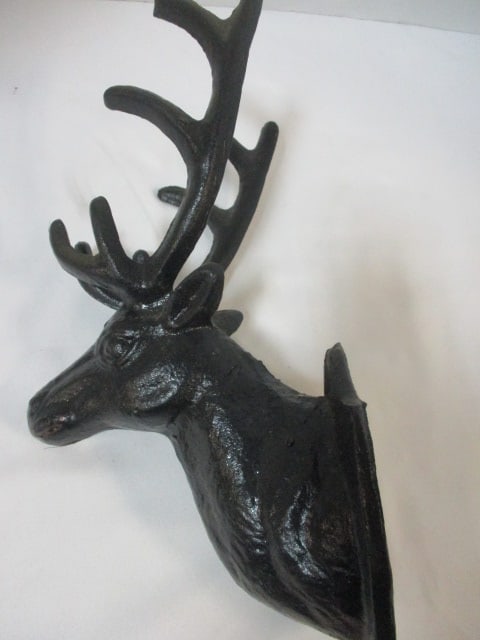 Cast Iron Deer Mount Wall Art - 2