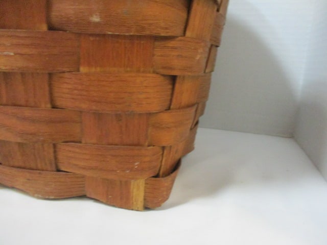 Split Oak Antique 2 Handled Picnic Basket - 2