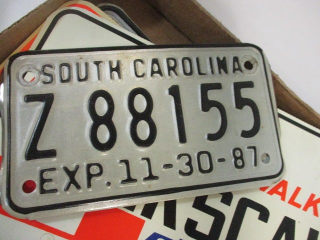 SC Auto License Plates (3), SC Motorcycle Plate, 3 Adv. Plates - 2