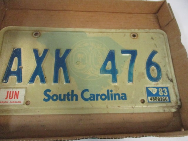 SC Auto License Plates (3), SC Motorcycle Plate, 3 Adv. Plates - 7