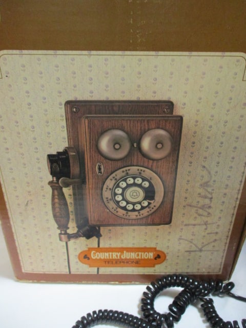 Bell Oak Wood 7/19/82 Wall Phone w/Original Box (Old Stock) - 7