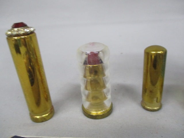Vintage Lipstick Cases and Max Factor "Sophisti-Cat" Lipstick Display Holder - 2