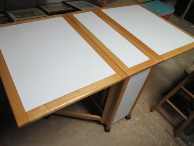 Portable Gate Leg Dining Set with Chair Storage - 5